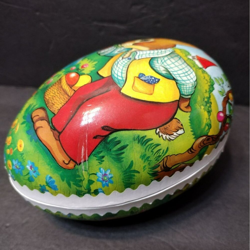 Vintage Nestler Easter Egg Box Rabbit Design 6" Made In Germany - Picture 8 of 8